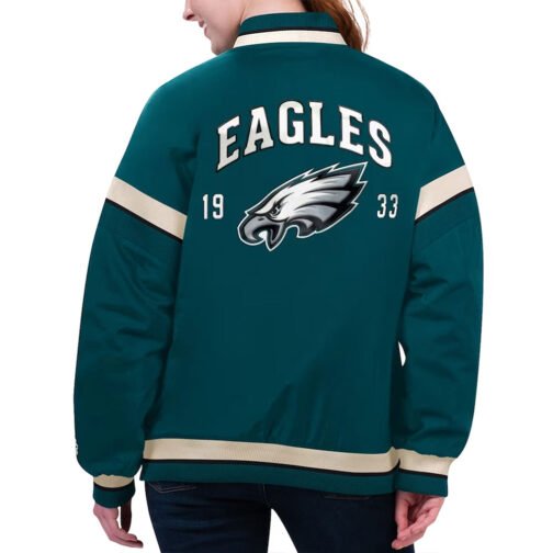 Philadelphia Eagles Tournament Midnight Green Varsity Jacket - Image 2