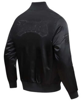Philadelphia Eagles Triple Black Satin Jacket