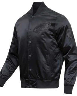 Philadelphia Eagles Triple Black Satin Jacket