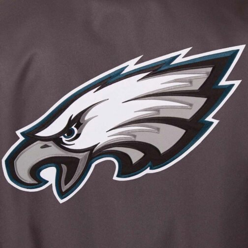 Philadelphia Eagles Poly Twill Gray Jacket - Image 3