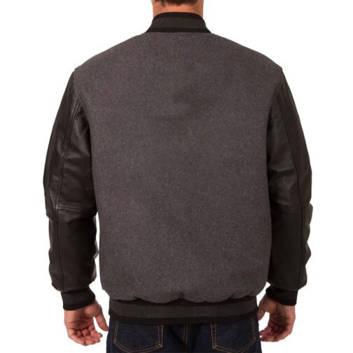 Philadelphia Eagles Varsity Charcoal and Black Jacket - Image 2