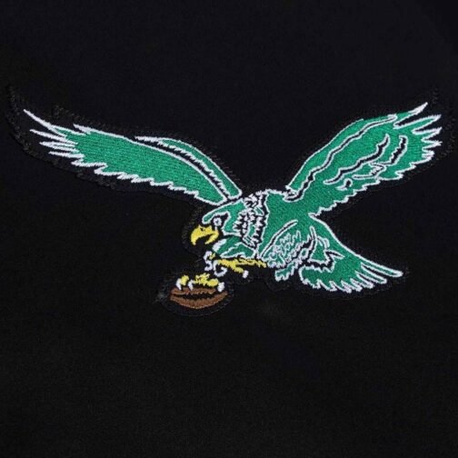 Throwback 2-Tone Philadelphia Eagles Varsity Satin Jacket - Image 7