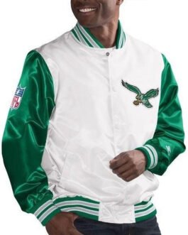 White/Kelly Green Philadelphia Eagles Legend Satin Jacket