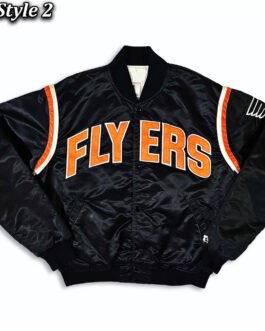 Philadelphia Flyers 80’s Black Bomber Jacket