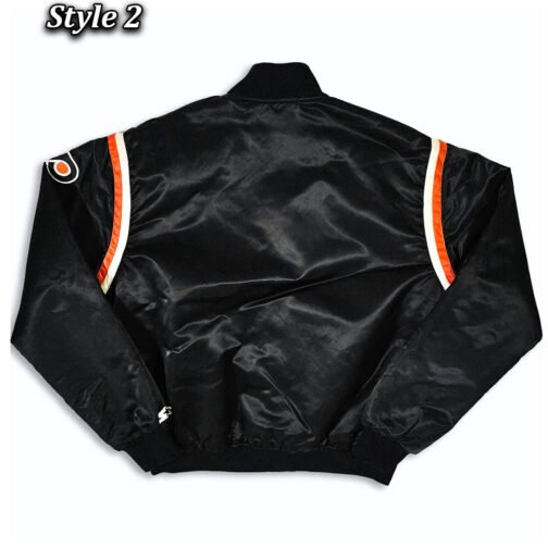 Philadelphia Flyers 80’s Black Bomber Jacket - Image 4