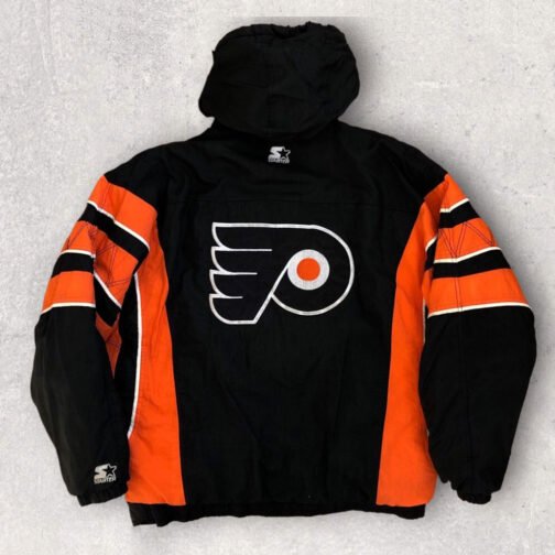 Philadelphia Flyers 90’s Black Pullover Jacket - Image 2