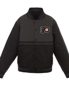 Philadelphia Flyers Youth Poly-Twill Black Jacket