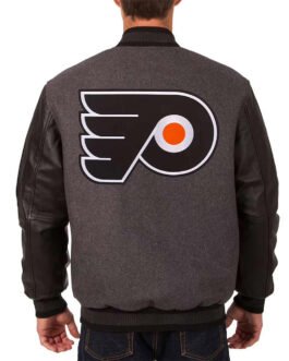 Philadelphia Flyers Varsity Charcoal/Black Jacket