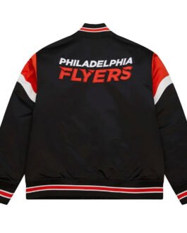 Philadelphia Flyers Heavyweight Black Satin Jacket