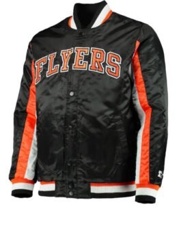 The Ace Philadelphia Flyers Starter Black Satin Jacket