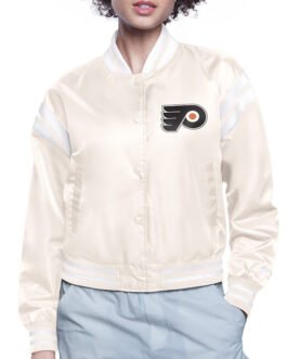 Philadelphia Flyers Printed Logo Varsity Satin Jacket