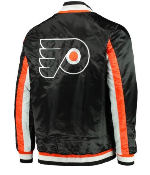 The Ace Philadelphia Flyers Starter Black Satin Jacket - Image 2