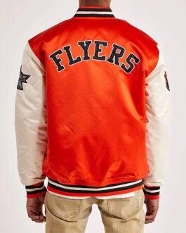 Philadelphia Flyers Throwback Orange and Off White Jacket