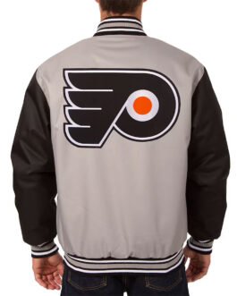 Philadelphia Flyers Two Hit Gray and Black Jacket
