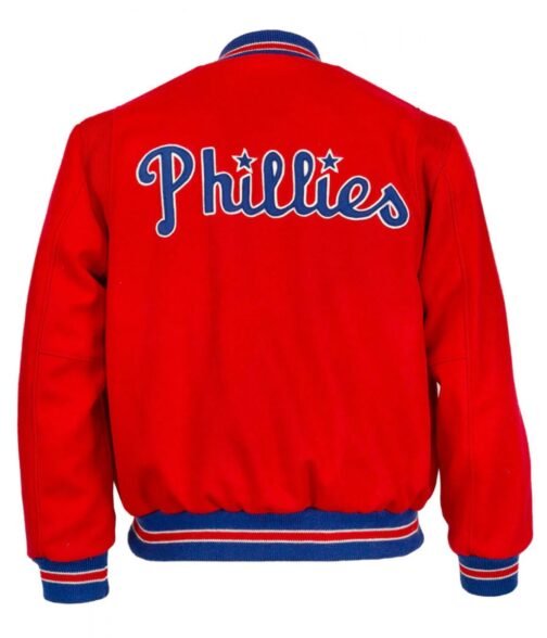 Varsity 1949 Philadelphia Phillies Red Wool Jacket - Image 2