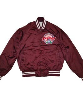 90’s Philadelphia Phillies Maroon Satin Jacket