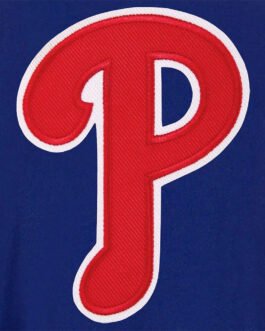 Accent Philadelphia Phillies Blue and Gray Varsity Jacket