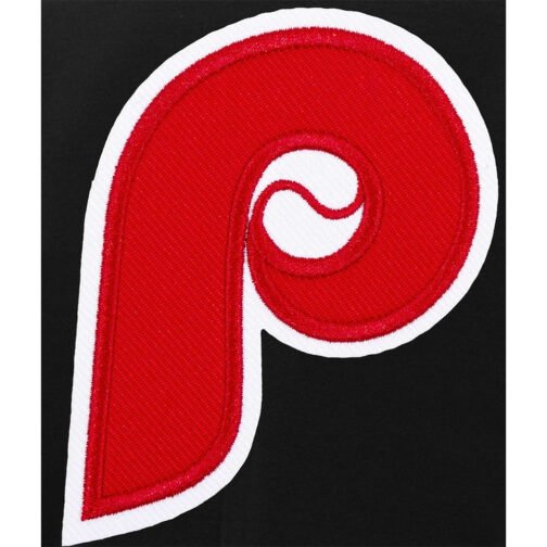 Philadelphia Phillies Letterman White and Black Jacket - Image 3