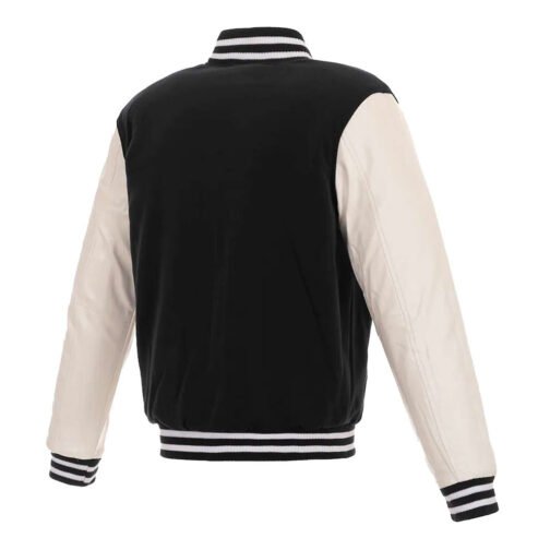 Philadelphia Phillies Letterman White and Black Jacket - Image 2