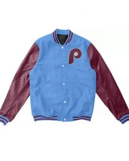 Philadelphia Phillies Maroon/Blue Letterman Jacket