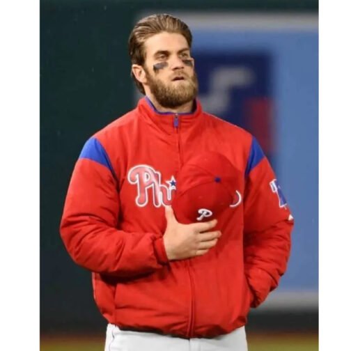 Bryce Harper Philadelphia Phillies Red Jacket - Image 2