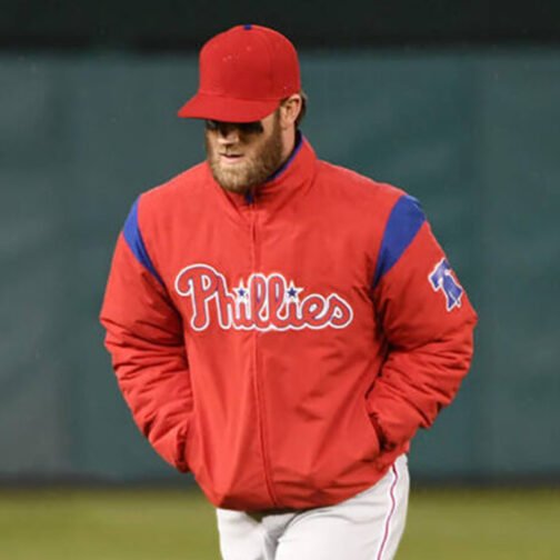 Bryce Harper Philadelphia Phillies Red Jacket - Image 5