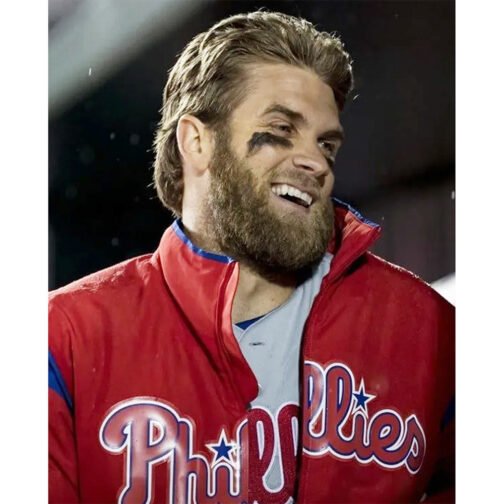 Bryce Harper Philadelphia Phillies Red Jacket - Image 6