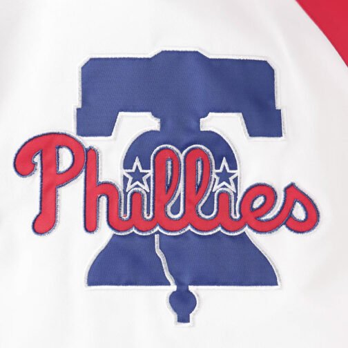 Philadelphia Phillies Clean-Up Hitter White/Red Satin Jacket - Image 5