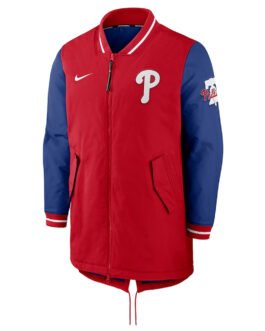 Dugout Performance Philadelphia Phillies Blue and Red Jacket