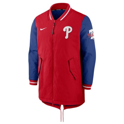 Dugout Performance Philadelphia Phillies Blue and Red Jacket