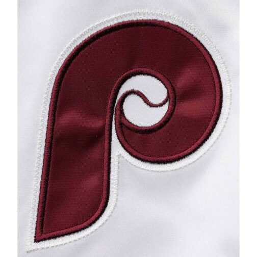 Endzone Philadelphia Phillies White/Red Satin Jacket - Image 4