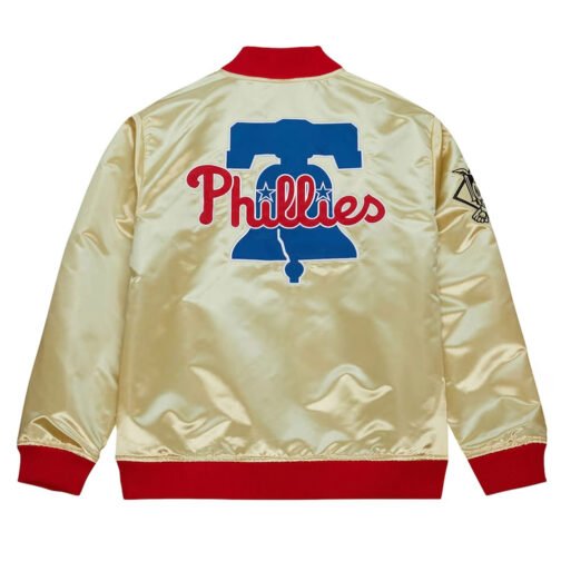 Philadelphia Phillies Gold OG 2.0 Lightweight Satin Jacket - Image 2
