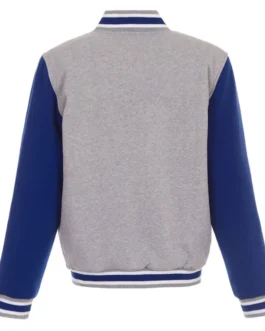 Philadelphia Phillies Gray and Royal Varsity Wool Jacket