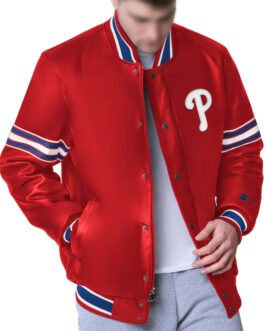 Philadelphia Phillies Red Varsity Leather Jacket