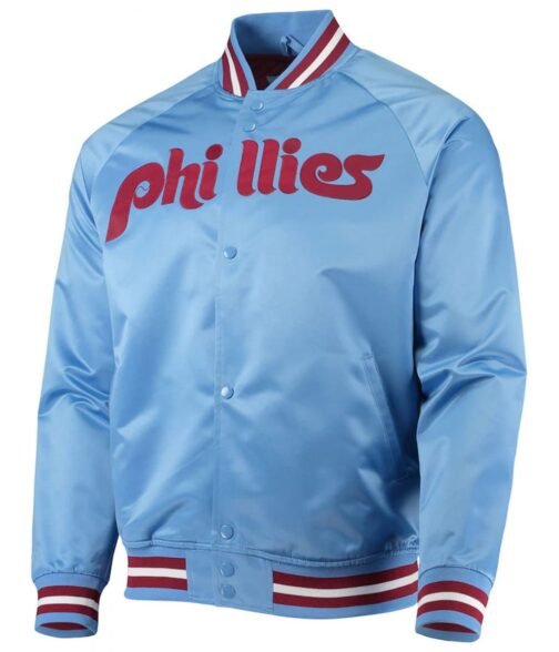 Philadelphia Phillies Satin Raglan Full-Snap Jacket