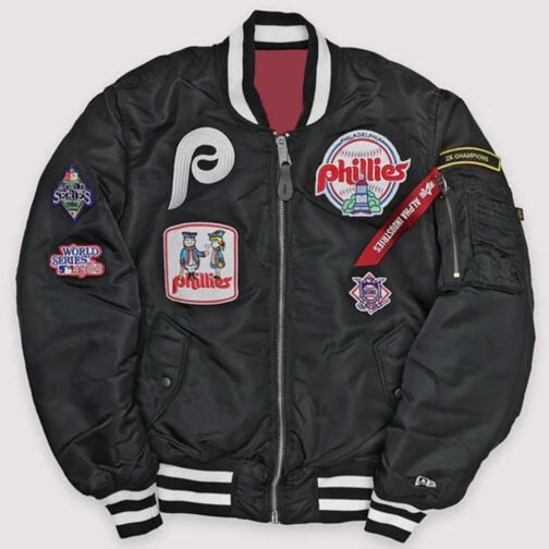 Philadelphia Phillies Bomber MA-1 Jacket - Image 2