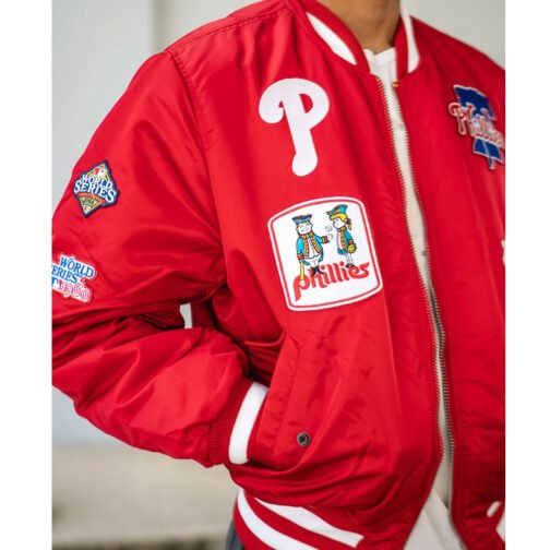 Philadelphia Phillies Bomber MA-1 Jacket - Image 4