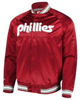 Philadelphia Phillies Satin Raglan Full-Snap Jacket