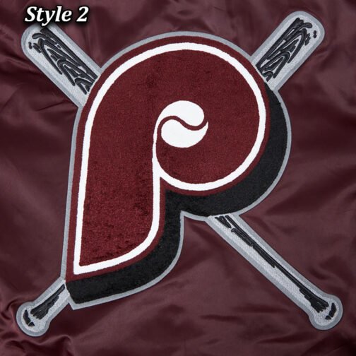 Philadelphia Phillies Mashup Classic Rib Satin Jacket - Image 10