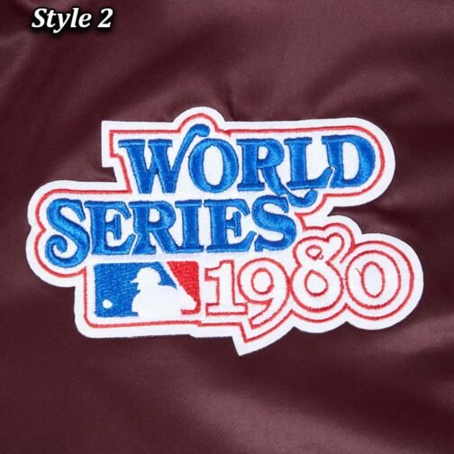 Philadelphia Phillies Mashup Classic Rib Satin Jacket - Image 14