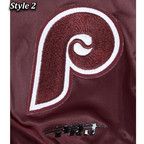 Philadelphia Phillies Mashup Classic Rib Satin Jacket - Image 12