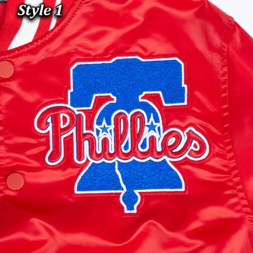 Philadelphia Phillies Mashup Classic Rib Satin Jacket - Image 16