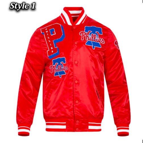 Philadelphia Phillies Mashup Classic Rib Satin Jacket