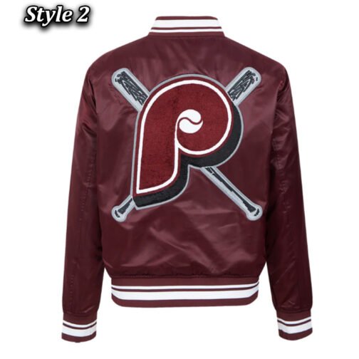 Philadelphia Phillies Mashup Classic Rib Satin Jacket - Image 4