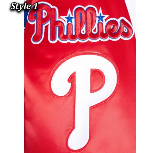 Philadelphia Phillies Mashup Classic Rib Satin Jacket - Image 11
