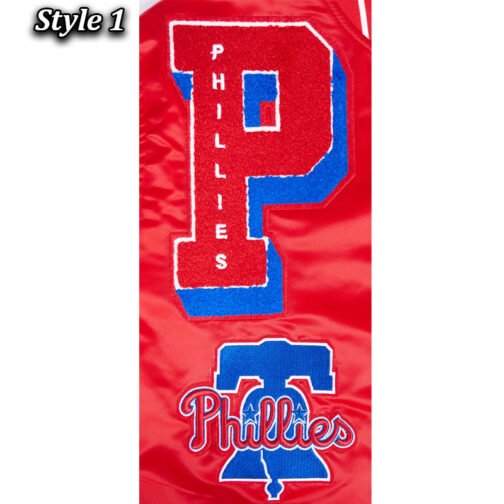 Philadelphia Phillies Mashup Classic Rib Satin Jacket - Image 15