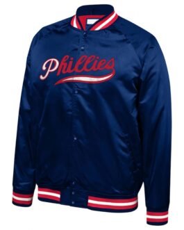 Philadelphia Phillies Navy Blue Satin Jacket