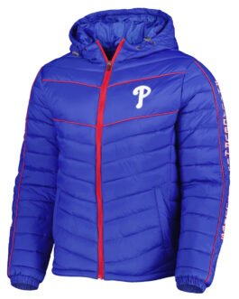 Puffer Philadelphia Phillies Soft Down Splitter Touch Royal Jacket