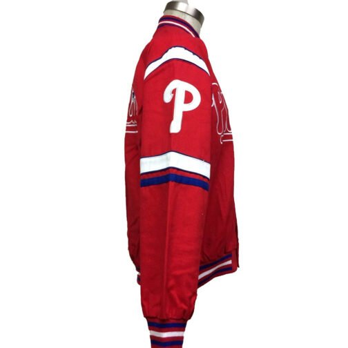 Embroidered Philadelphia Phillies Red Logo Twill Full-Snap Jacket - Image 5