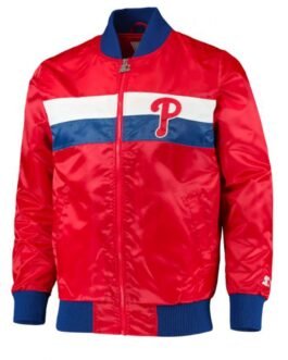 Starter Philadelphia Phillies Red Satin Jacket